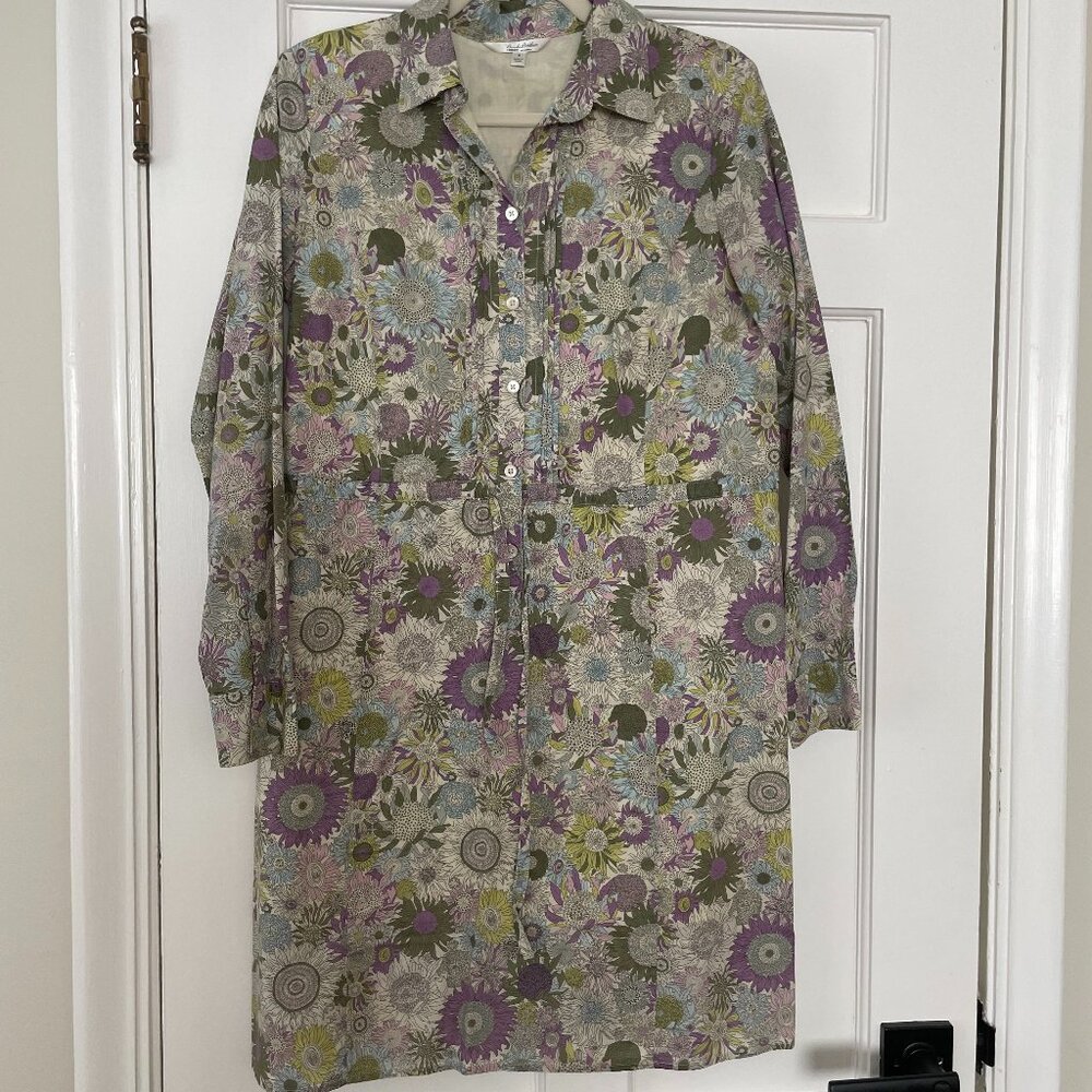 Brooks Brothers Shirt Dress Floral Business Attire Size 6